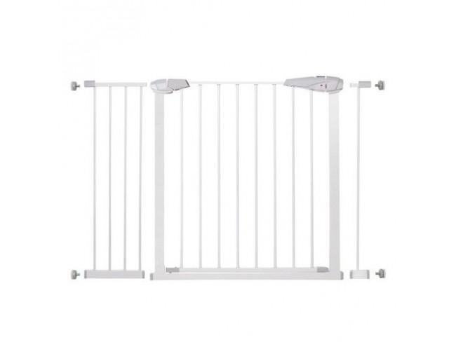 Poarta de siguranta prin presiune - alb - 76-120 cm