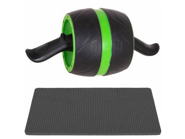Roată de exerciții cu genunchiere - negru-verde