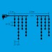 Cortină luminoasă LED de Crăciun exterior - programe - timer - 300LED - 10M Cold White
