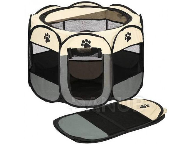 Carcasă universală pliabilă pentru câini și pisici - 114 cm - bej-gri