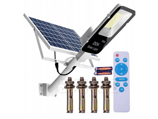 Lampă stradală solară LED 600W - 6500K - 3,2V - 10Ah - cu suport și telecomandă