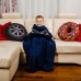Pătură cu mâneci pentru copii - Bleumarin