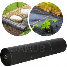 Agrotextilă pentru grădină împotriva buruienilor - 90g/m2 - 1,6x100 m - negru
